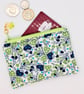 Liberty fabric clover hearts coin or card purse 393P no postage