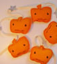 Halloween Garland Handmade orange pumpkins - Image 1