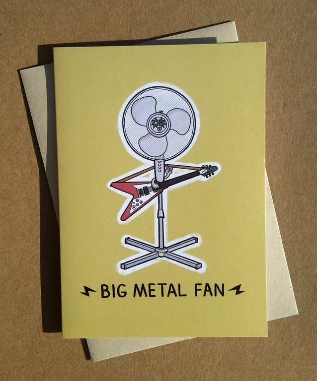 Big Metal Fan Card A6
