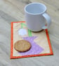 Snowdrop in a Vase Fabric Mug Rug - Image 6