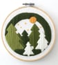 Tapestry Kit - Christmas Trees Wool Embroidery Kit, Long Stitch Kit - Image 1