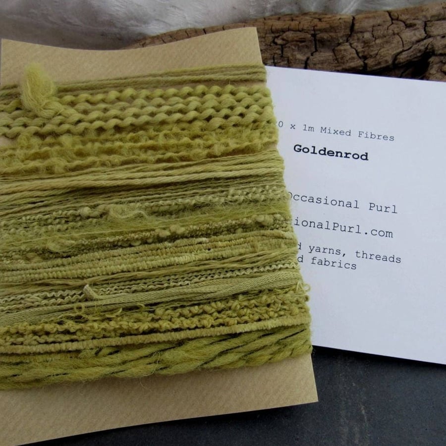 Large Dark Goldenrod Natural Dye Yellow Textured Thread Pack