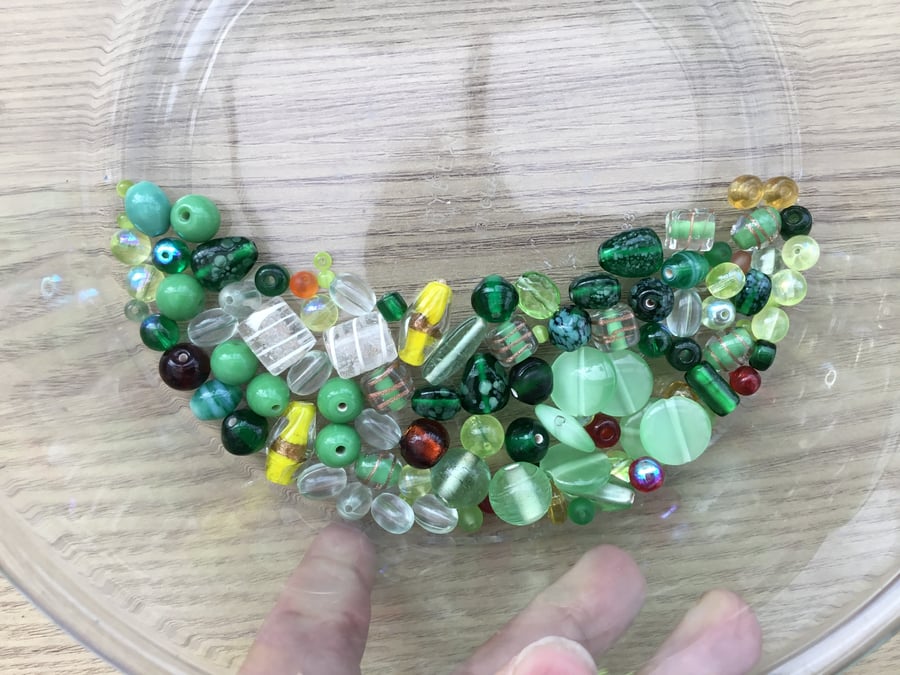 Pretty Mixed Seasonal Glass Beads for Crafting or Jewellery Projects.