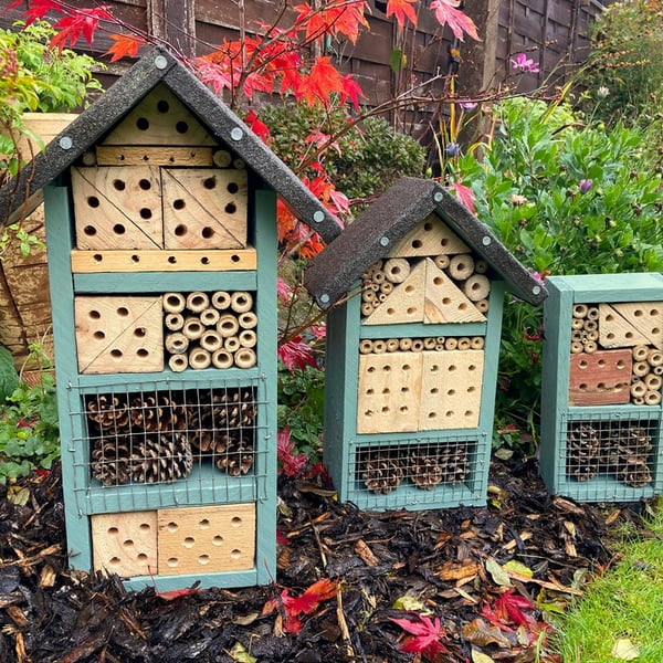 Handmade Weatherproof Wood Three Tier Bug and B... - Folksy
