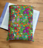 Klimt Garden Flowers Print Quilted Fabric Book Sleeve - Hardback Sleeve - Image 2