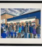 Peterborough Utd, London Road, Framed Football Art Print. 20" x 16" Frame Size