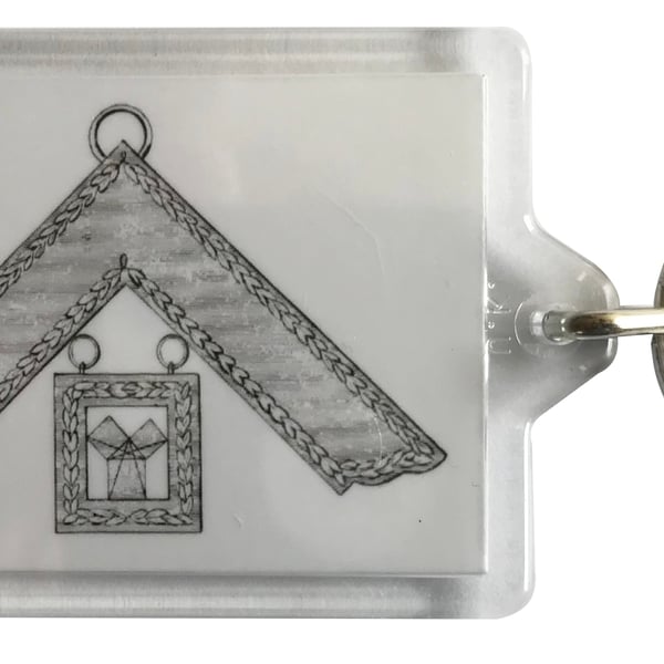 Past Master - Masonic - Keyring with 50x35mm Insert 