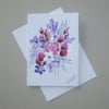 hand painted floral greetings card ( ref FA 330 )