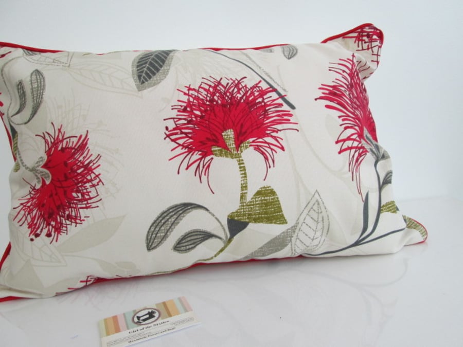 New Zealand Pohutakawa Flower  Cushion 