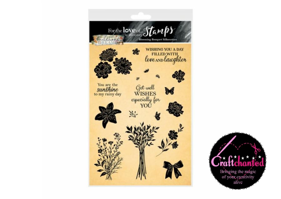 Hunkydory - For The Love Of Stamps Childhood Dreams Blooming Bouquet Silhouettes