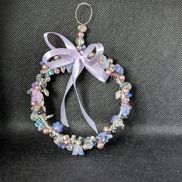 Lilac wreath suncatcher 