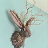 Faux jackalope head wall mount- Oberon 