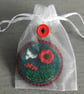 Hand Embroidered Peace Poppy Brooch - Image 5