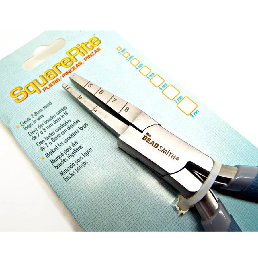 Square Looping Pliers by BeadSmith, Pre-Marked for 2-8mm Loops