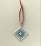 Square Snowflake Enamelled Christmas Decoration - Image 3