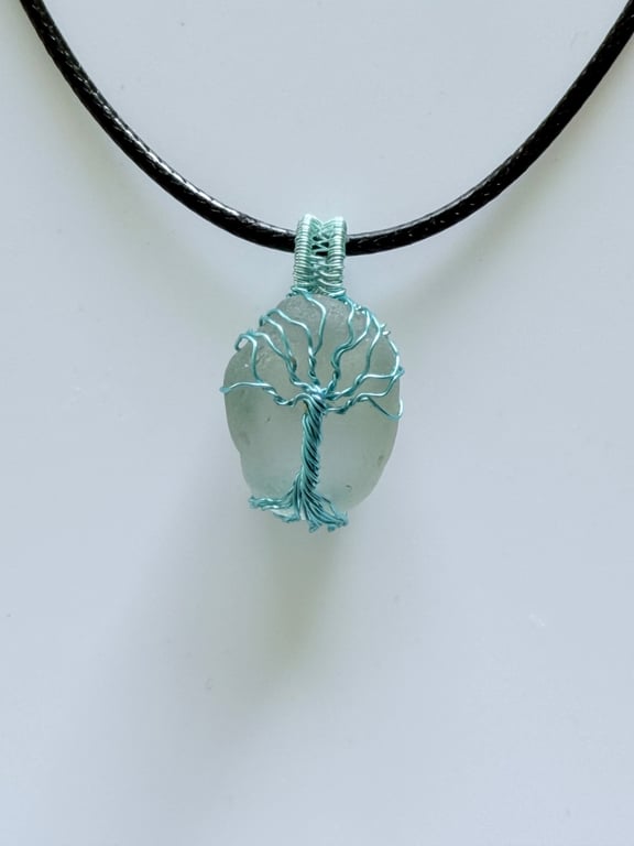 Sea Glass Necklace – Scottish Beach Glass Pendant – Handmade Coastal Jewellery –