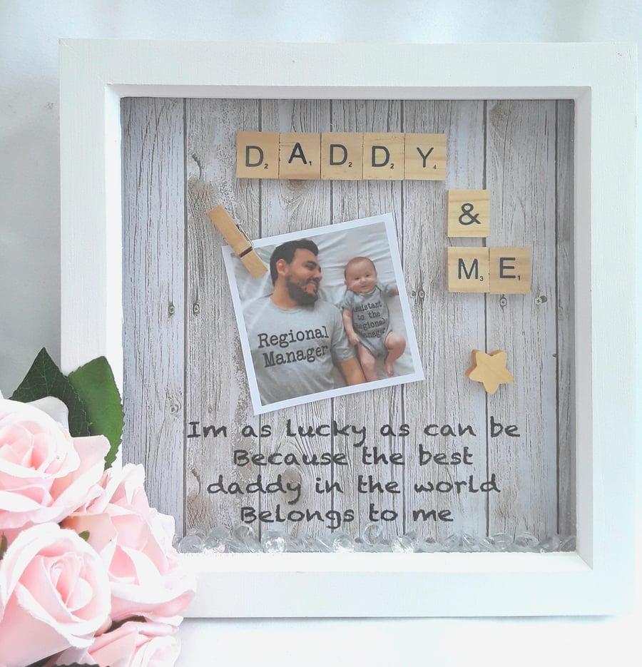 Personalised Daddy Frame, Dad Gift, Dad Frame, Daddy Scrabble Fram