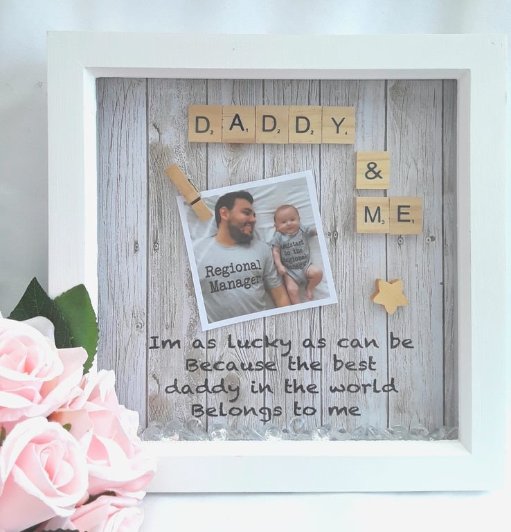 Personalised Daddy Frame, Dad Gift, Dad Frame, Daddy Scrabble Fram