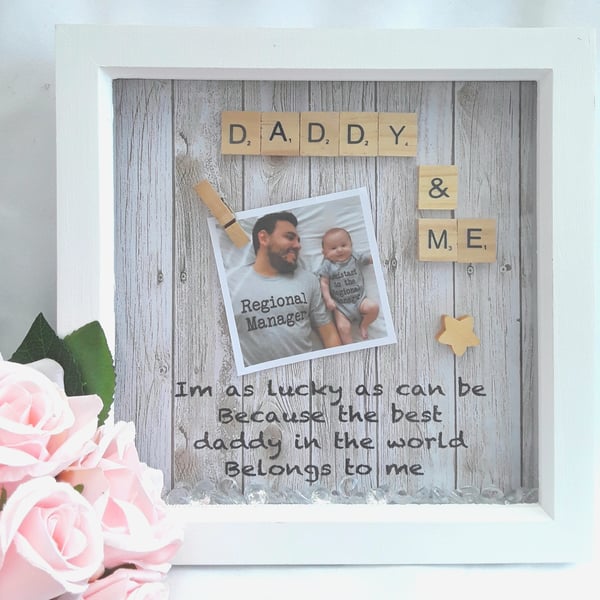 Personalised Daddy Frame, Dad Gift, Dad Frame, Daddy Scrabble Fram