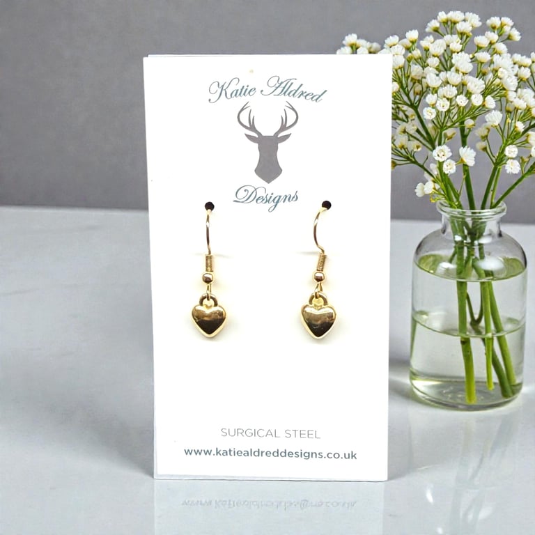 Charm Earrings - Gold Heart