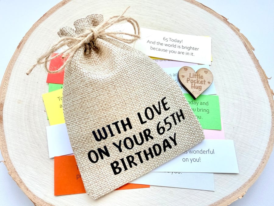 65th Birthday Keepsake Quote Gift, 31 Quotes, Turning 65 Milestone Present