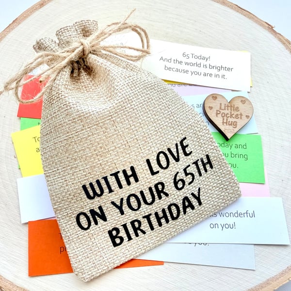 65th Birthday Keepsake Quote Gift, 31 Quotes, Turning 65 Milestone Present