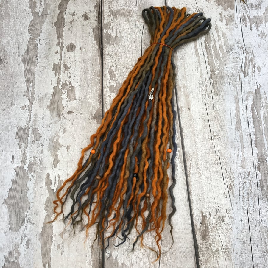 Tiger Lily - Wool Dreadlocks - Choose Your Amount and Length 