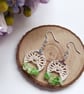 Micro Crochet Gemstone Hoop Earrings - Image 7