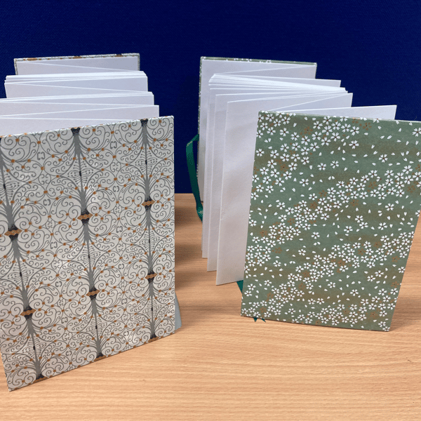 Leporello books covered in Decorative paper