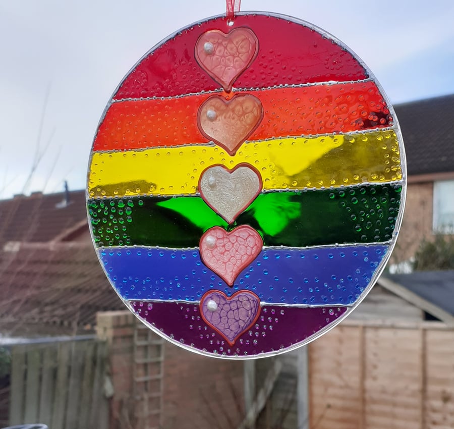LGBT Valentine sun catcher