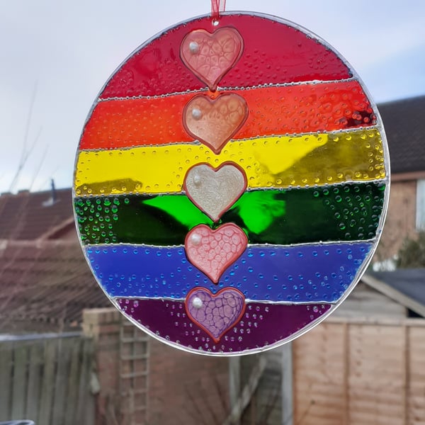 LGBT Valentine sun catcher