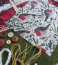 Robin Red Christmas Slow Stitching Kit large - vintage and reclaimed textiles - Image 4