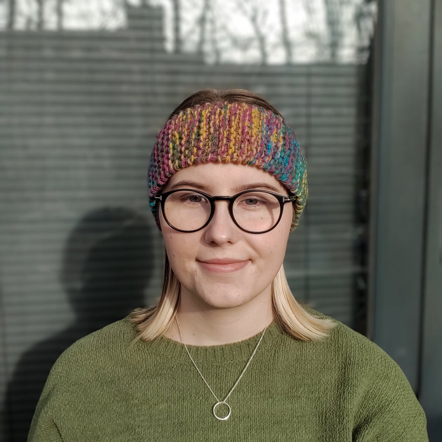 Knitted Ear Warmer Headband, Multicolour