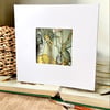 Abstract hand painted blank watercolour card
