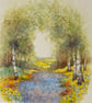 Bluebells and Silver Birches . Original watercolour by Christopher Hughes 