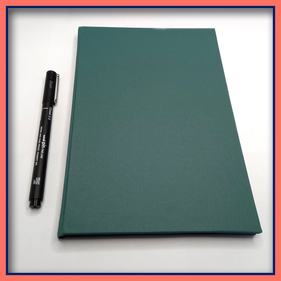Green Hardback Address Book A5