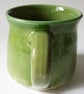 Green Patterned Mug - Hand Thrown Stoneware Ceramic Mug - Image 4