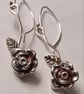 Silver rose earrings - Image 5