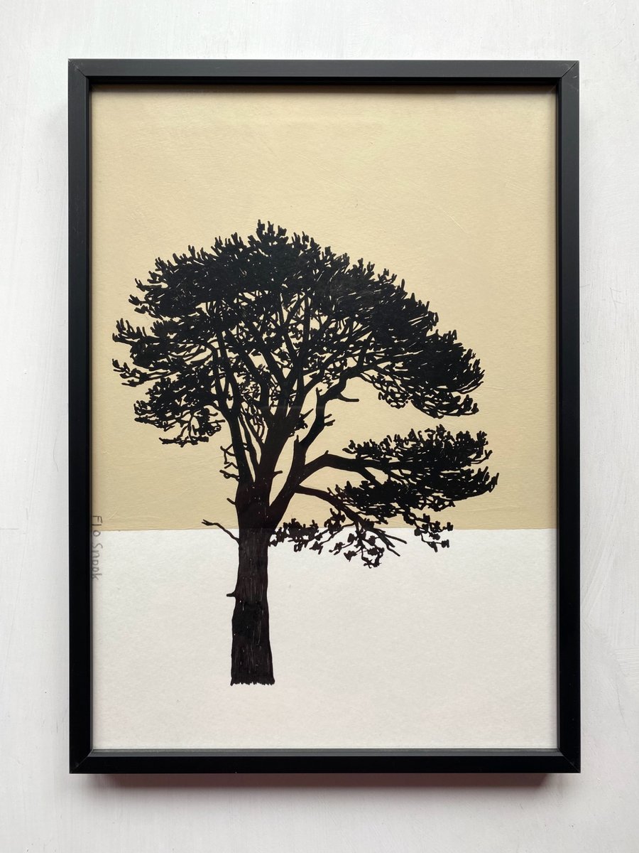 Ashdown Pine no.55. A4 size, Original Artwork, yellow