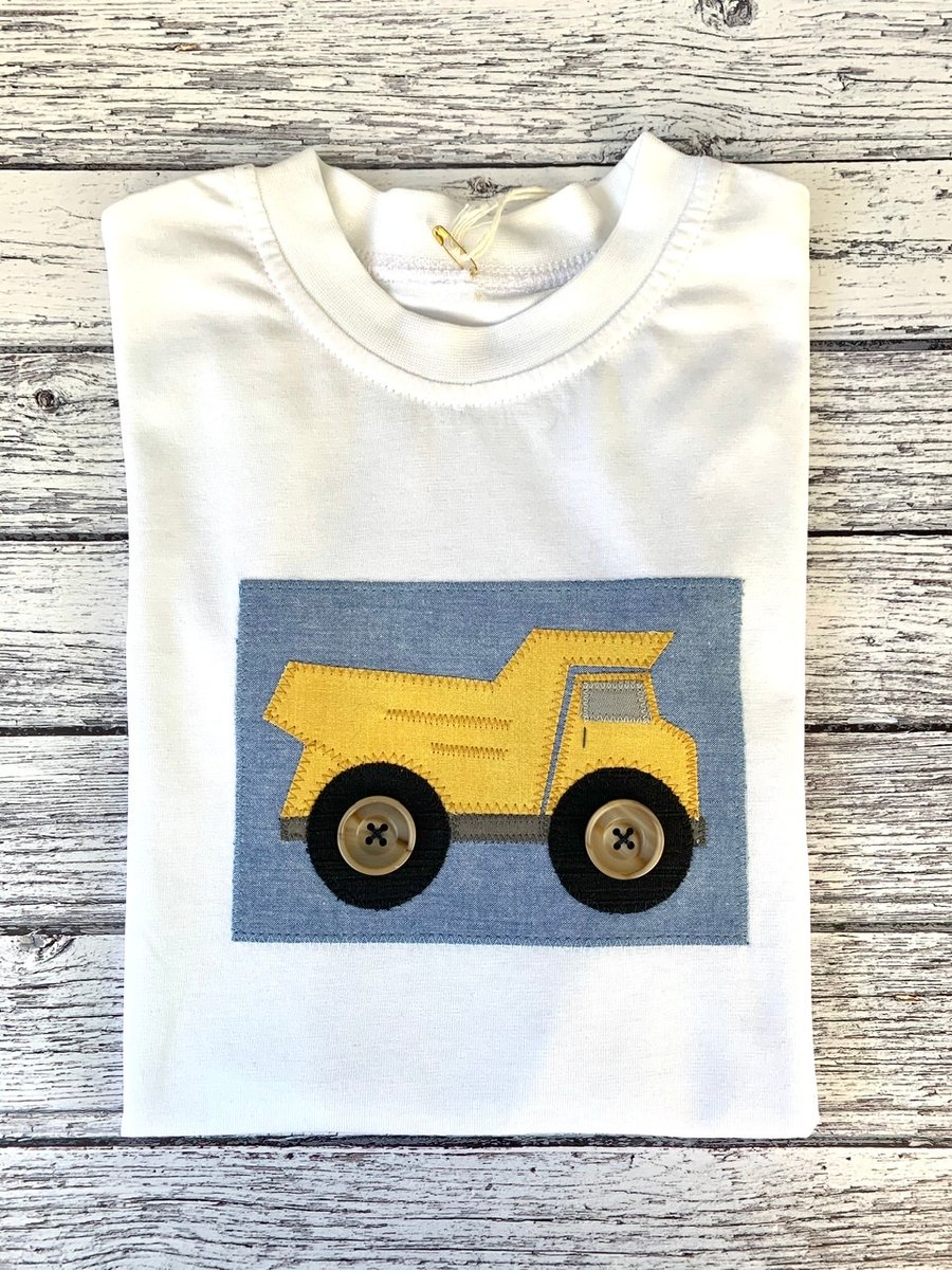 Dumper Truck Appliqué Cotton T-shirt