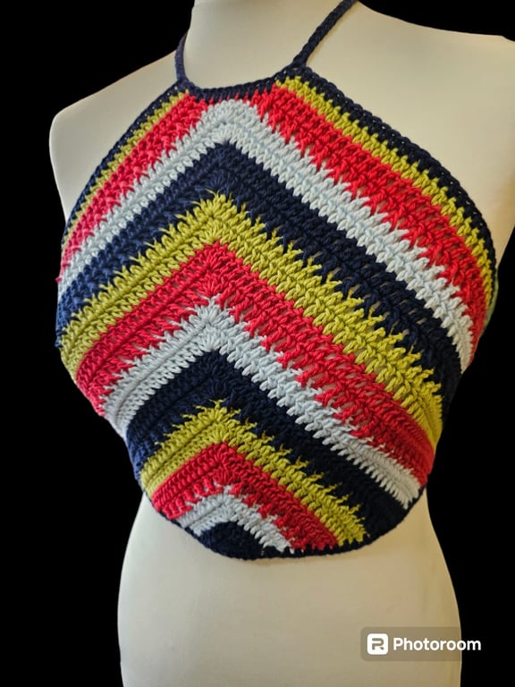 Crochet cotton summer Crop Top