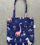 Dinosaur Tote and Purse set, Handmade in the UK