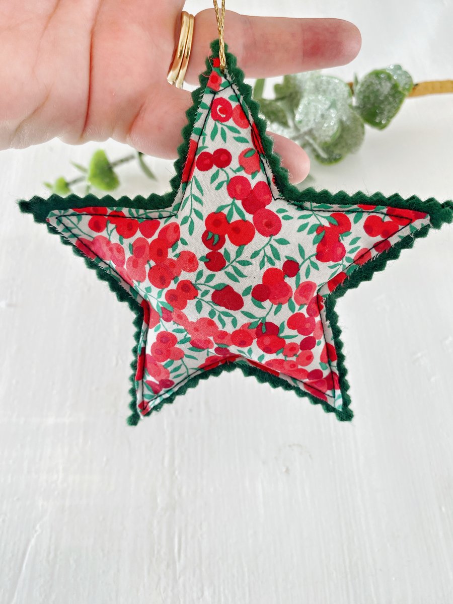 Lavender Filled Christmas Star in Liberty of London Fabric