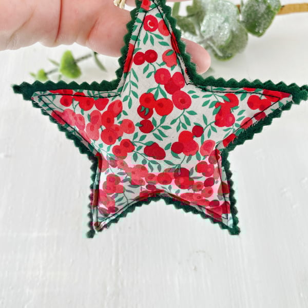 Lavender Filled Christmas Star in Liberty of London Fabric