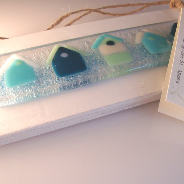 fused glass beach huts