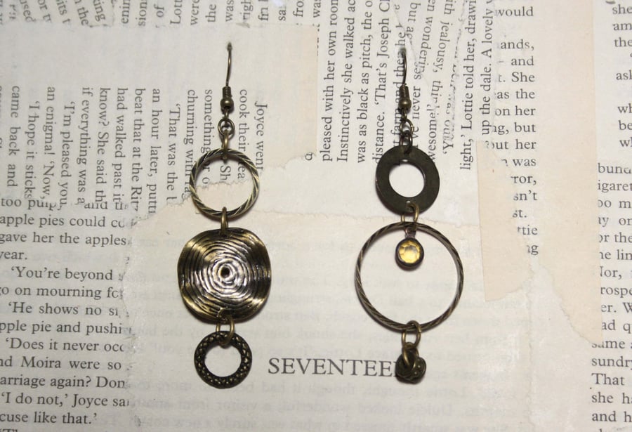 Geometric Boho Circle Drop Earrings