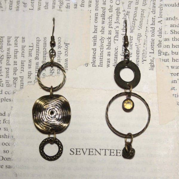 Geometric Boho Circle Drop Earrings