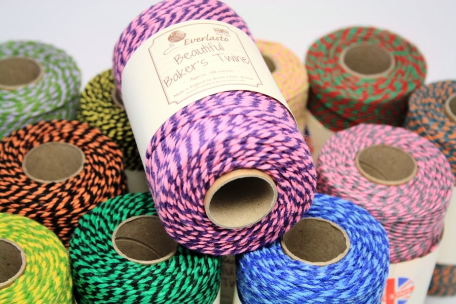 Baker's Twine, Cotton String, Coloured Cotton Thread, Cotton Twine, Two-Coloured