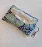 SOLD Key ring tissue holder for tissues or hankie in Liberty fabric - Image 1