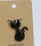 Rustic black cat pendant  - Image 2